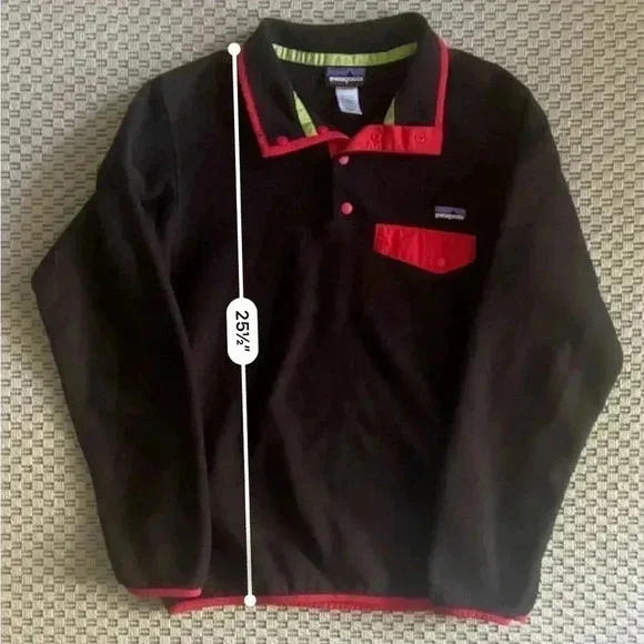 Patagonia Synchilla® Snap-T® Fleece Pullover - Black and Red - Size M - Picture 11 of 13